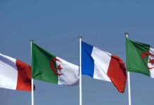 Français en hiver, Algérien au printemps, orphelin toute l’année Drapeaux Algérie France